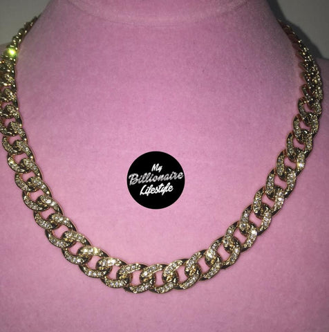 Ladies Thin Bling C Link Chain