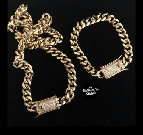 Cuban Link with Bling Lock