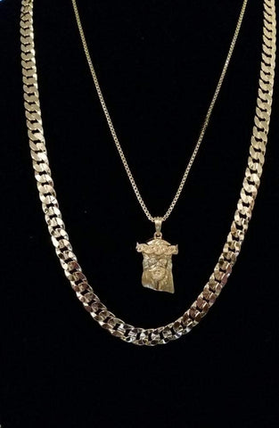Classic 8mm Chain with Jesus Piece