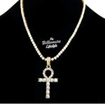 Ankh on Thin Bling Chain