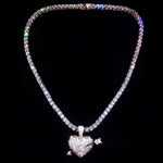 Silver Cupid on Thin Bling Chain