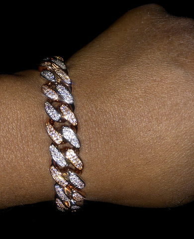 Rose Gold / Silver Cuban Link Bracelet