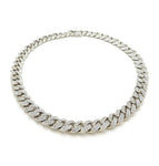 Thick Iced Out Cuban Link (Silver)