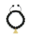 Black Bead Bracelet (Pyramid)