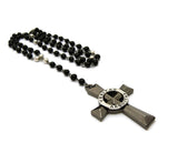 Rosary Bead Cross (Rhodium)