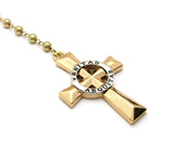 Rosary Bead Cross (Gold)