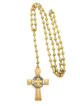 Rosary Bead Cross (Gold)