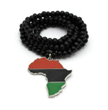 Africa on Black Beads