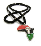 Africa Power Silver (Black Beads)