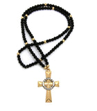 Veritas Abquitas Cross on Beaded Chain