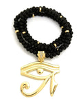 Eye of Horus on Black Beads
