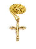 Crucifix with Stones (Gold)
