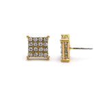 Square Bling Earrings (Gold)