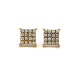 Square Bling Earrings (Gold)