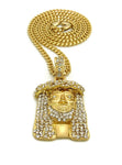 Jesus Piece with Bling Beard (Gold)