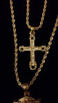 Cross / Jesus Piece Rope Chain Set